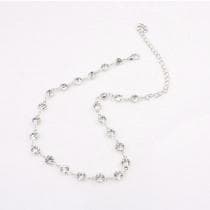 Silver Halsband / Choker - Kedja & Glittrande Rhinestones/Strass