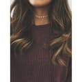 Miniatyrbild 4 av 5: Silver Halsband / Choker - Kedja & Glittrande Rhinestones/Strass