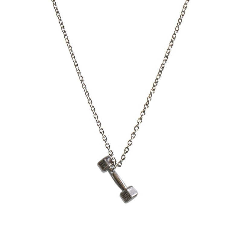 Hemmagjord hantel titan stål halsband