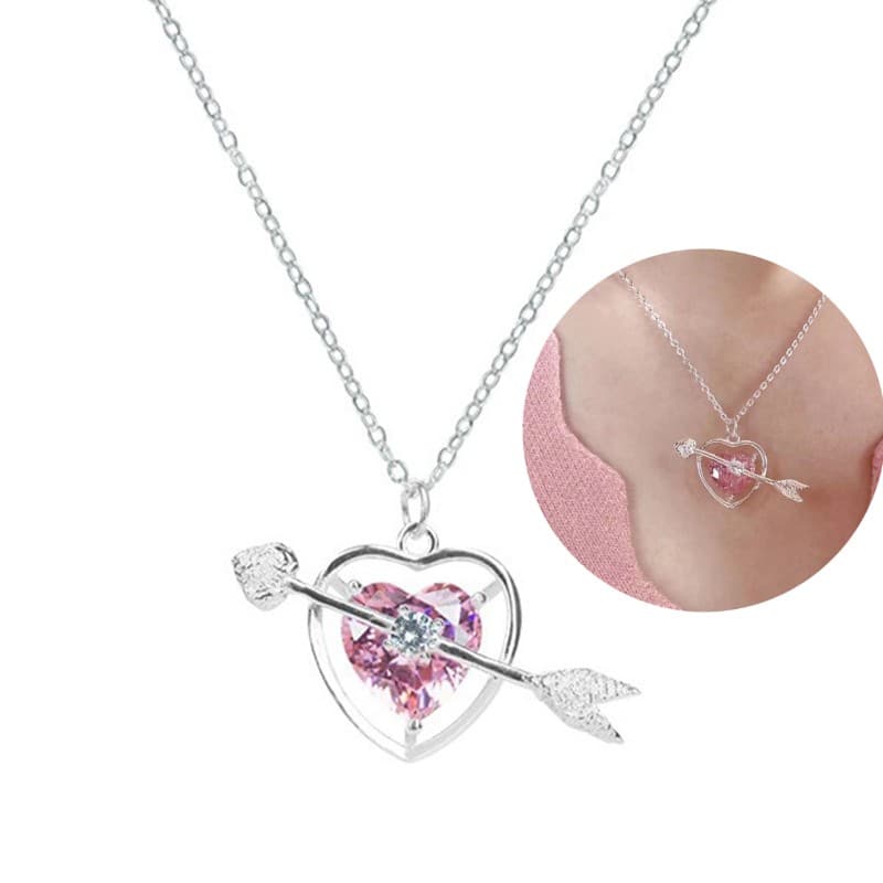 Arrow Heart Halsband Silver