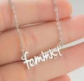 Miniatyrbild 3 av 4: Halsband Feminist Text Minimalistiskt Rostfritt Stål Feminism