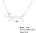 Miniatyrbild 2 av 4: Halsband Feminist Text Minimalistiskt Rostfritt Stål Feminism
