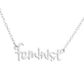 Miniatyrbild 1 av 4: Halsband Feminist Text Minimalistiskt Rostfritt Stål Feminism