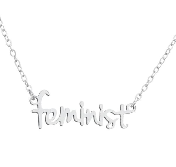 Halsband Feminist Text Minimalistiskt Rostfritt Stål Feminism