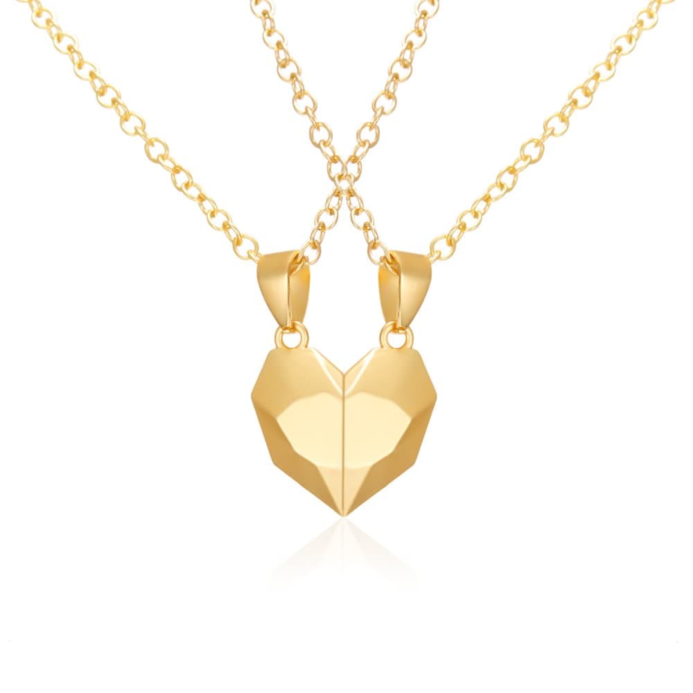 Magnetisk matchande halsband för par Best Friends 2-pack Guld