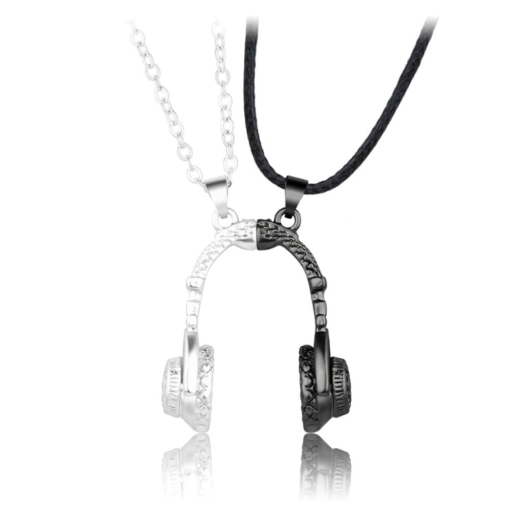 Magnetisk matchande headsethalsband för par Best Friends 2-pack Flerfärgad