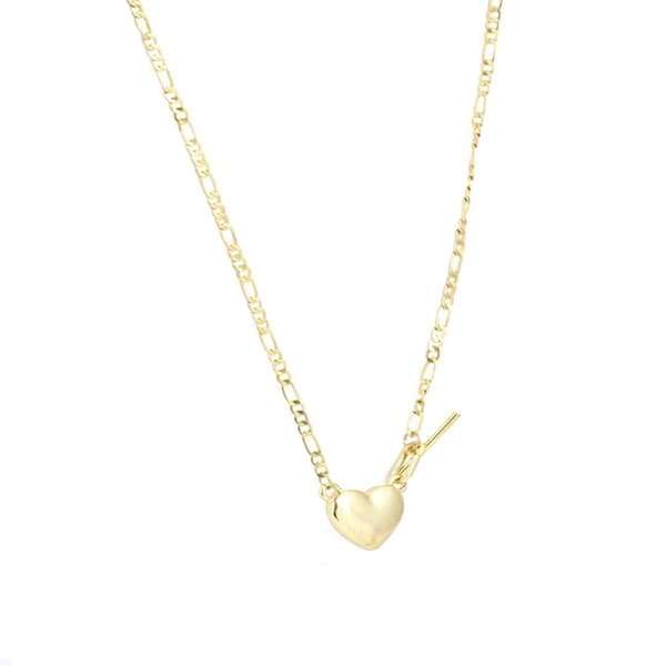 Guld Halsband med Hjärtformat Hänge / Enkelt Blankt Hjärta