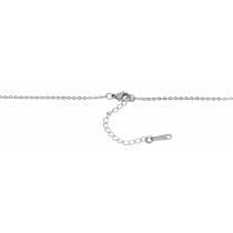 Silver Halsband i Stål - Stilrent med Dubbla Hjärtan / Heart