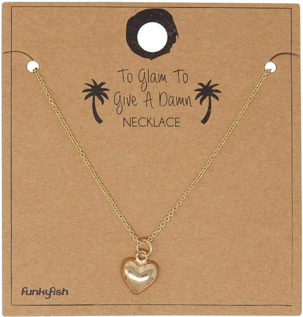 Guld Halsband med Enkelt Hjärta / Heart - Stilren Design