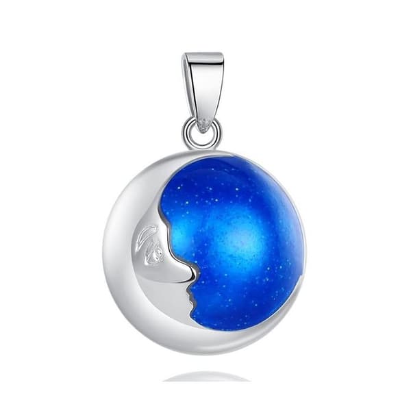 Starry Navy Ball Graviditet Bola Halsband med Moon