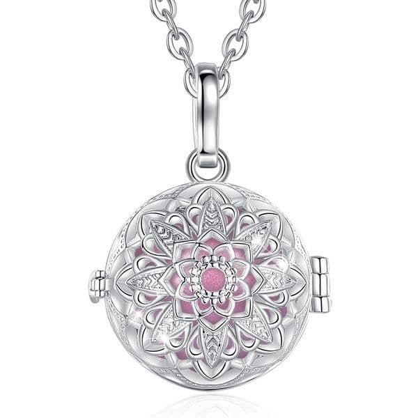 Rosa boll Starry Flower Cage Graviditet Bola halsband