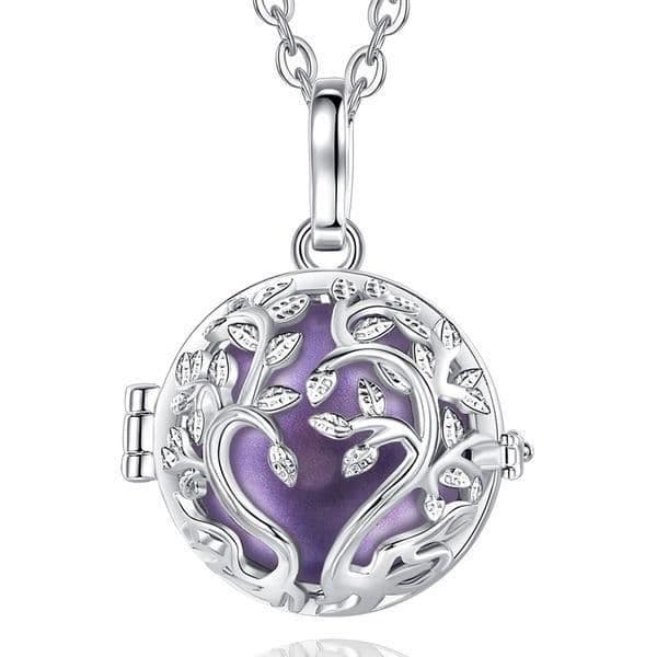Graviditet bola halsband tree of life bur lila boll