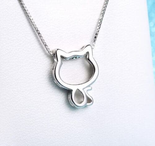 Cat Sheep Pendant 925 Sterling Silver Jewellery Necklace Chain Womens Love Gift