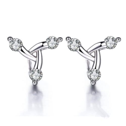 Beautiful Crystal Windmill Earrings 925 Sterling Silver Women's Girls Jewelry UK