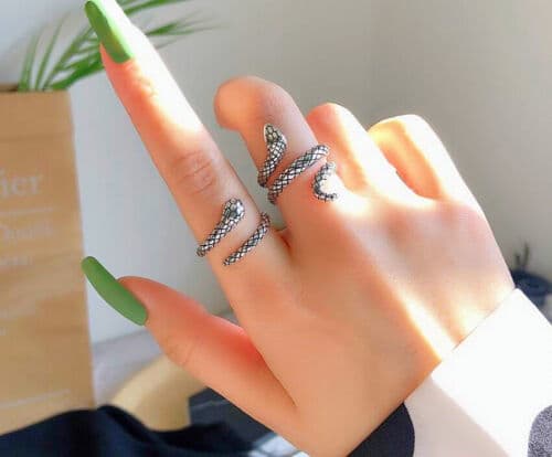 Cool Snake Adjustable Ring 925 Sterling Silver Plt Women Girl Men Jewellery Gift