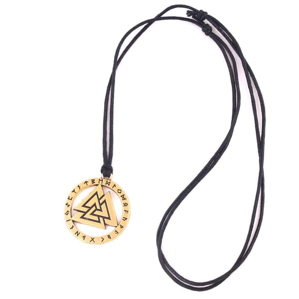 Pyramid viking rune hänge halsband