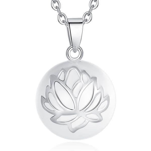 Vit Lotusblomma Graviditet Bola Halsband