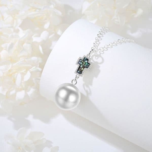 Bola av Graviditet Cross mosaik Halsband