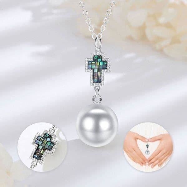 Bola av Graviditet Cross mosaik Halsband