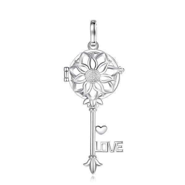 Graviditet Bola Cage Key Love Night Blue Ball Halsband