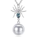 Miniatyrbild 1 av 3: Mosaik Spider Gravid Bola och strass halsband