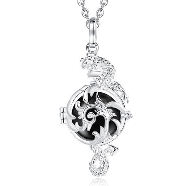 Graviditet bola bur blomma drake svart boll Halsband