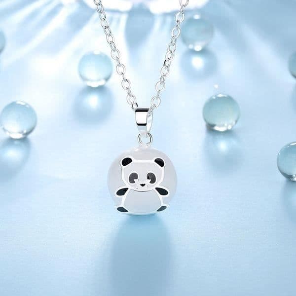 Silver Panda Gravid Bola Halsband