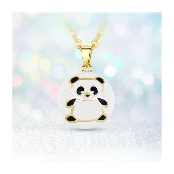 Guld Panda Gravid Bola Halsband