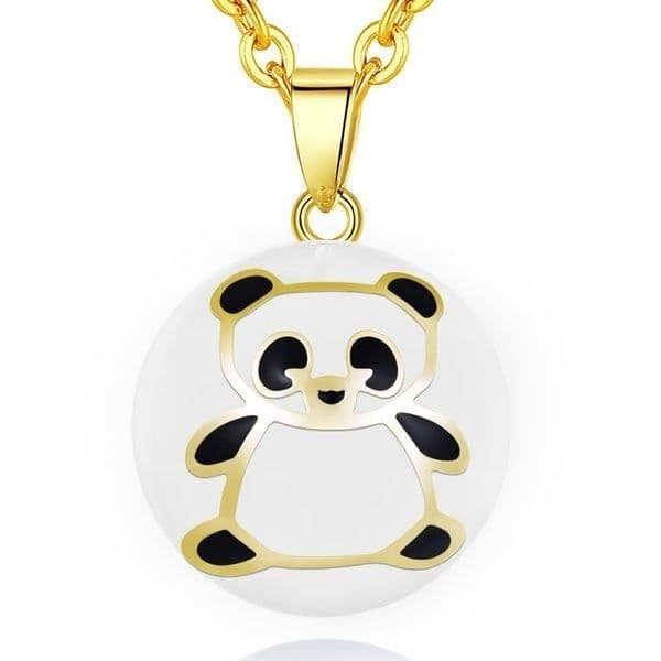 Guld Panda Gravid Bola Halsband