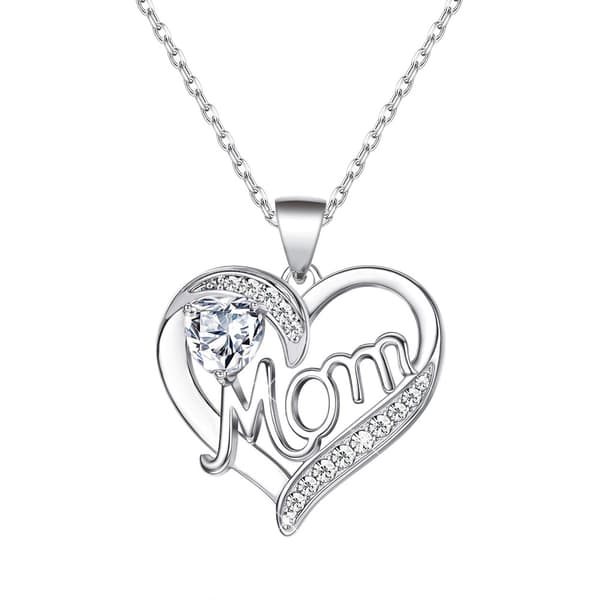 INF Halsband med hjärtformad hänge till mamma Mors dag Silver
