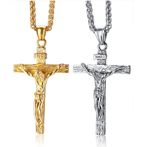 Stilren Halsband med Kors (Rostfritt Stål)