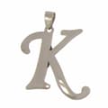 Miniatyrbild 1 av 2: Silver Bokstavshalsband i Stål - Halsband med Bokstaven K