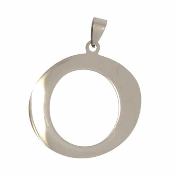 Silver Bokstavshalsband i Stål - Halsband med Bokstaven O