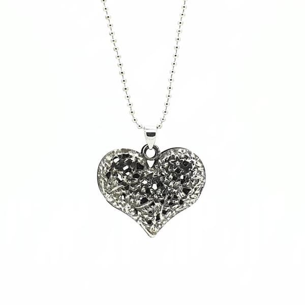 Hollowing out heart pendant necklace 18 K gold plated Hopea One-size