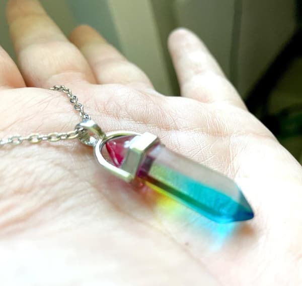 Halsband Regnbåge HBTQ Pride Regnbågsfärger Rostfri Kedja