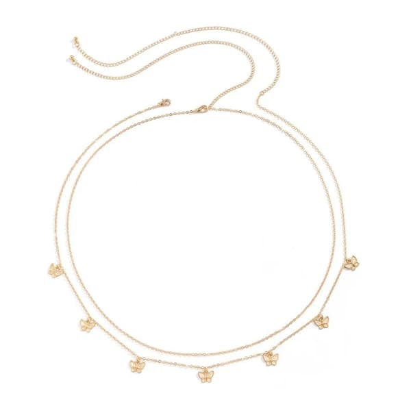 Kroppskedja Kroppssmycke Magkedja Midjekedja - Body Chain - Guld