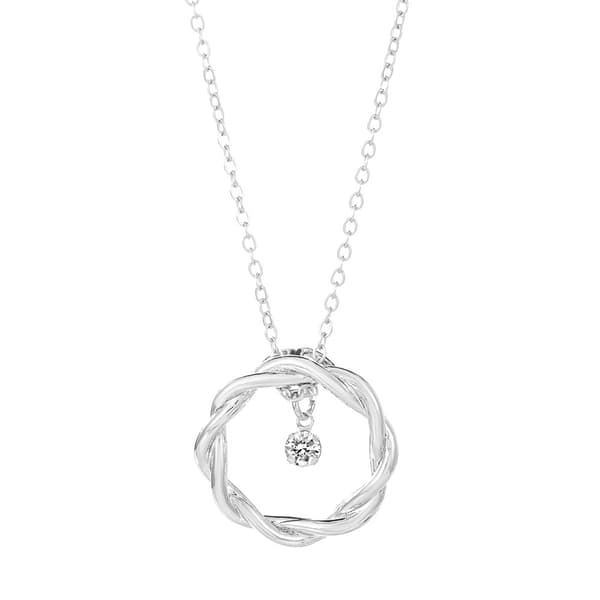 INF Twisted Drop Pendant Halskjede Sølv
