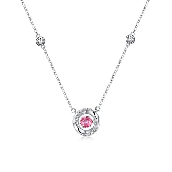 Rhinestone Heart Pendant halskæde MultiColor