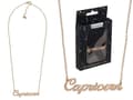 Miniatyrbild 2 av 4: Guld Halsband med Stjärntecken: Stenbocken = Capricorn