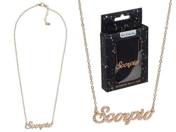 Guld Halsband med Stjärntecken: Skorpionen = Scorpio