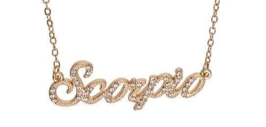 Guld Halsband med Stjärntecken: Skorpionen = Scorpio