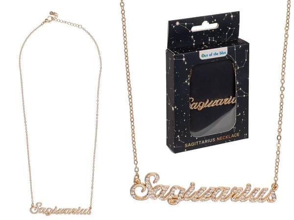 Guld Halsband med Stjärntecken: Skytten = Sagittarius