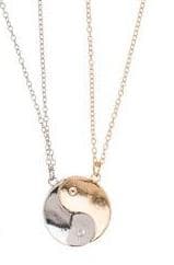 2 st Parhalsband Kompis Halsband & Magnetiskt Hänge - Yin & Yang