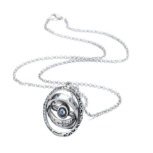 Roterande astronomiskt projektionshalsband – I Love You-halsband 100 språk Silver