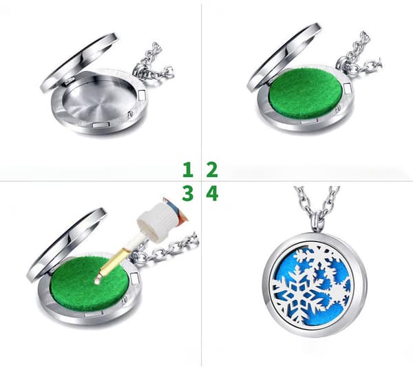Cross eterisk olja diffuser halsband medaljong hängande halsband Silver