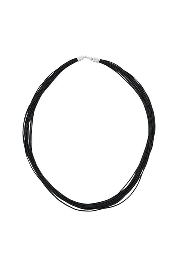 Necklace 46cm Cord Clasp In Silver 925 - GL92963