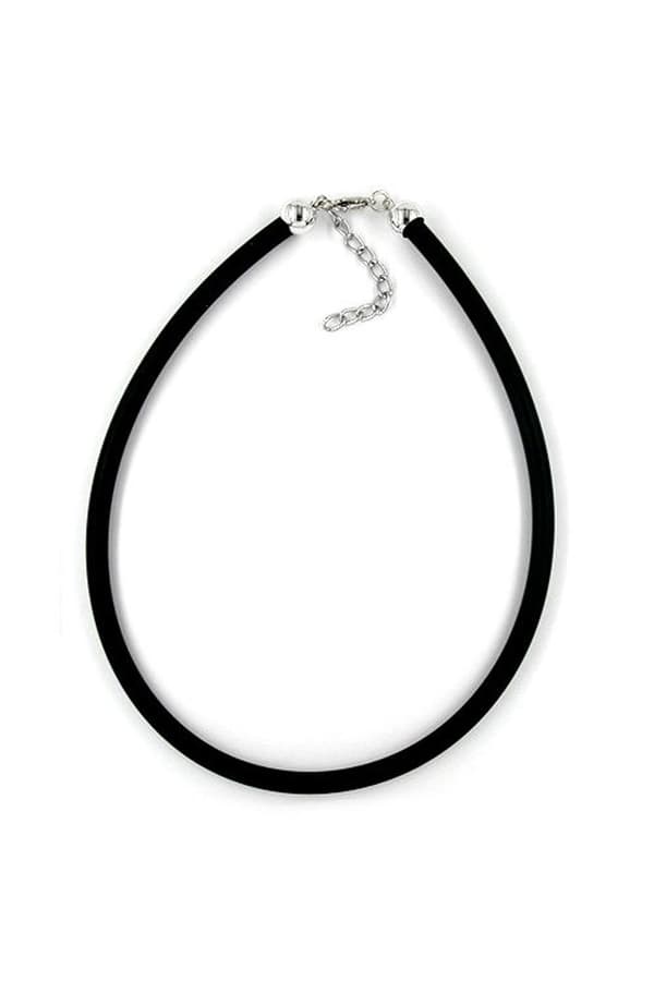 Necklace 6mm Rubber Silver Clasp - GL00774-60