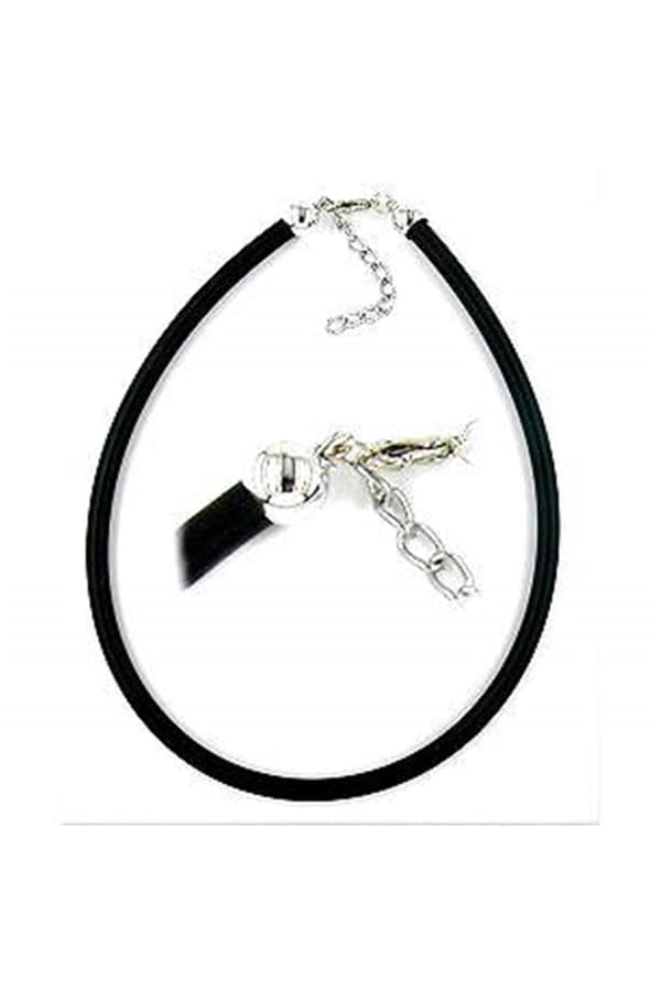 Necklace 6mm Rubber Silver Clasp - GL00774-42