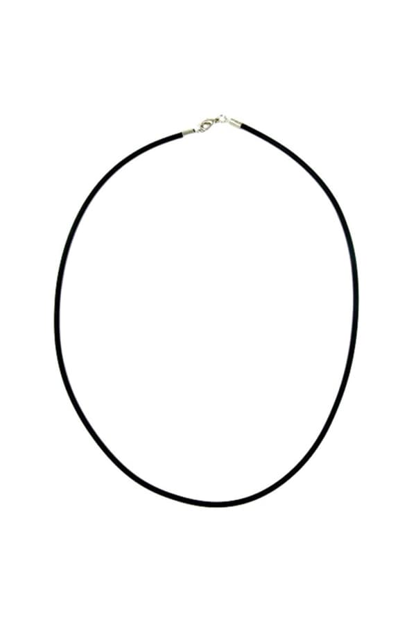Necklace 3mm Rubber Band Silver Clasp 60cm - GL00763-60