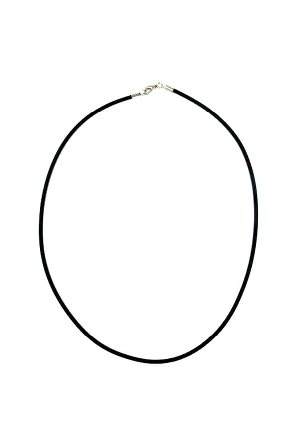 Necklace 3mm Rubber Band Silver Clasp 60cm - GL00763-60
